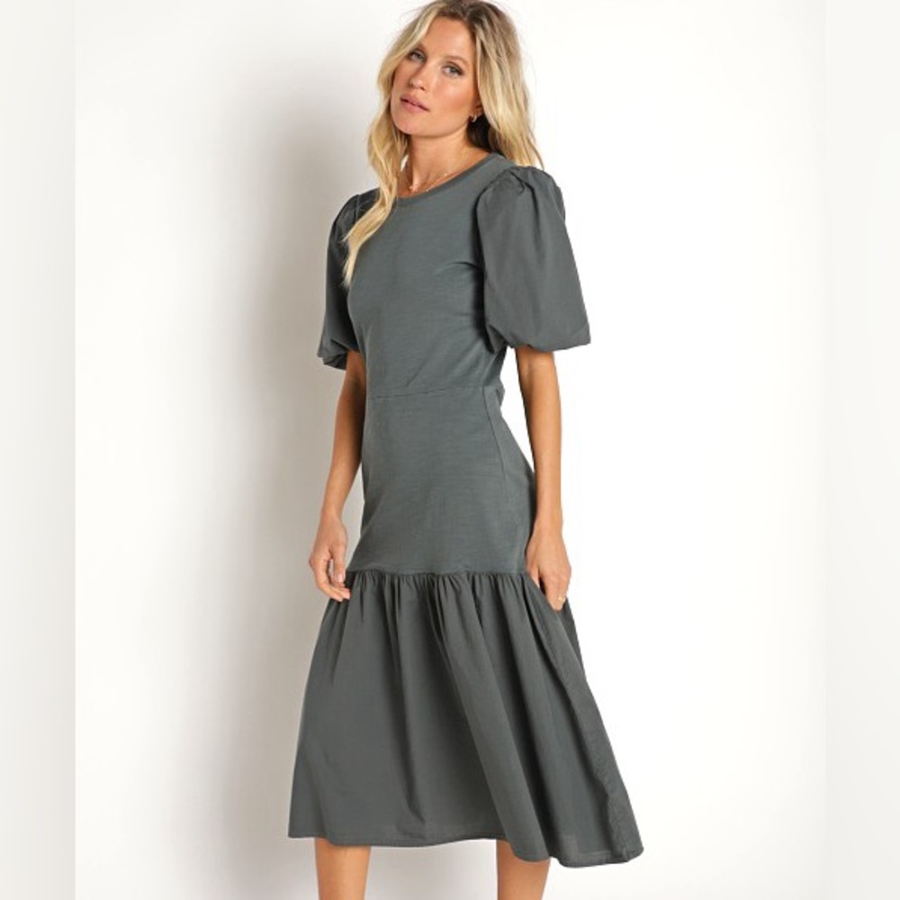 Nation LTD Etoile Bubble Hem Combo Dress Size XS